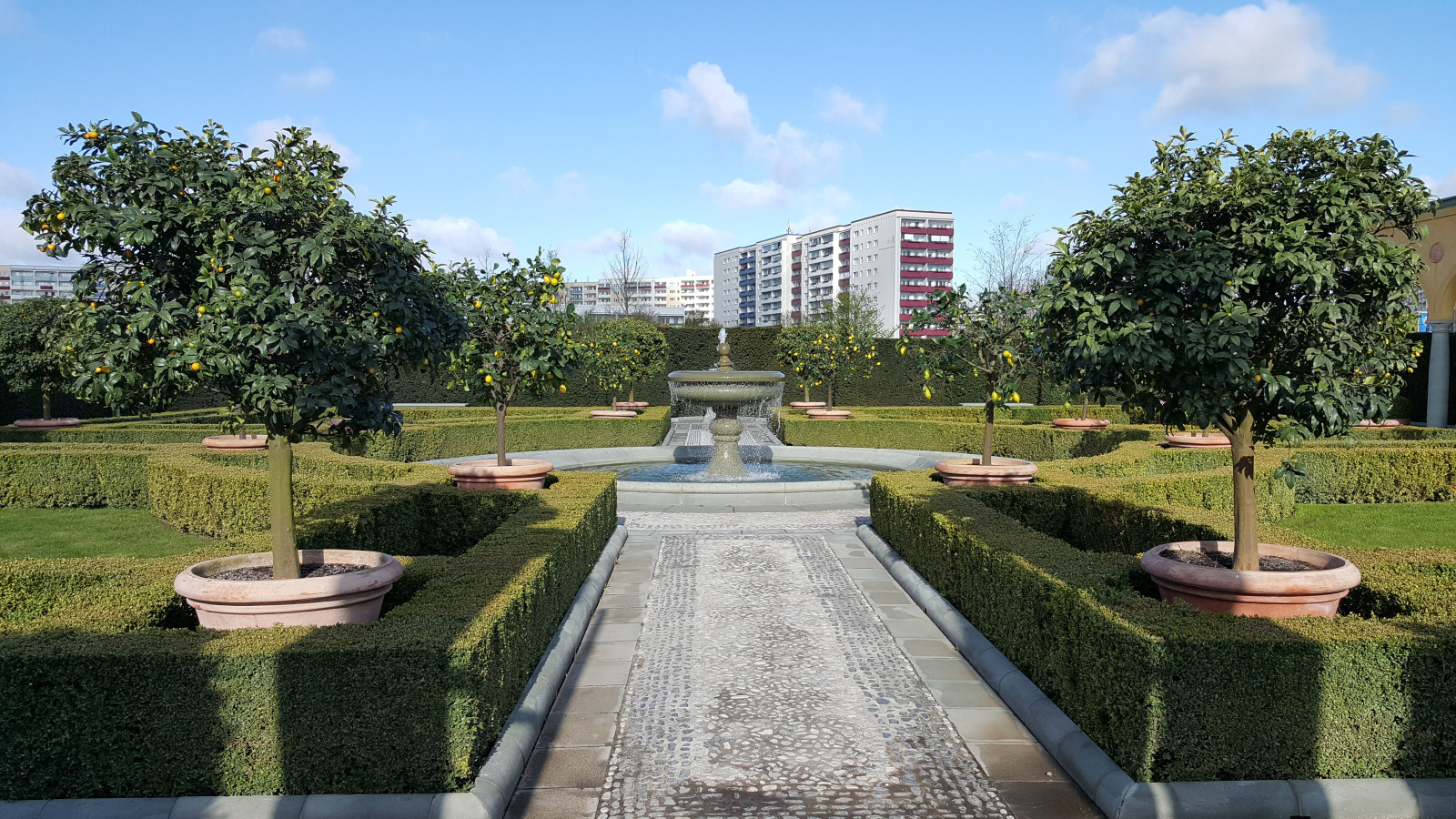 Blick in den italienischen Garten.