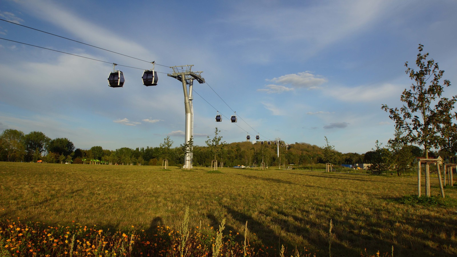 Die Seilbahn in Richtung Kienberg.
