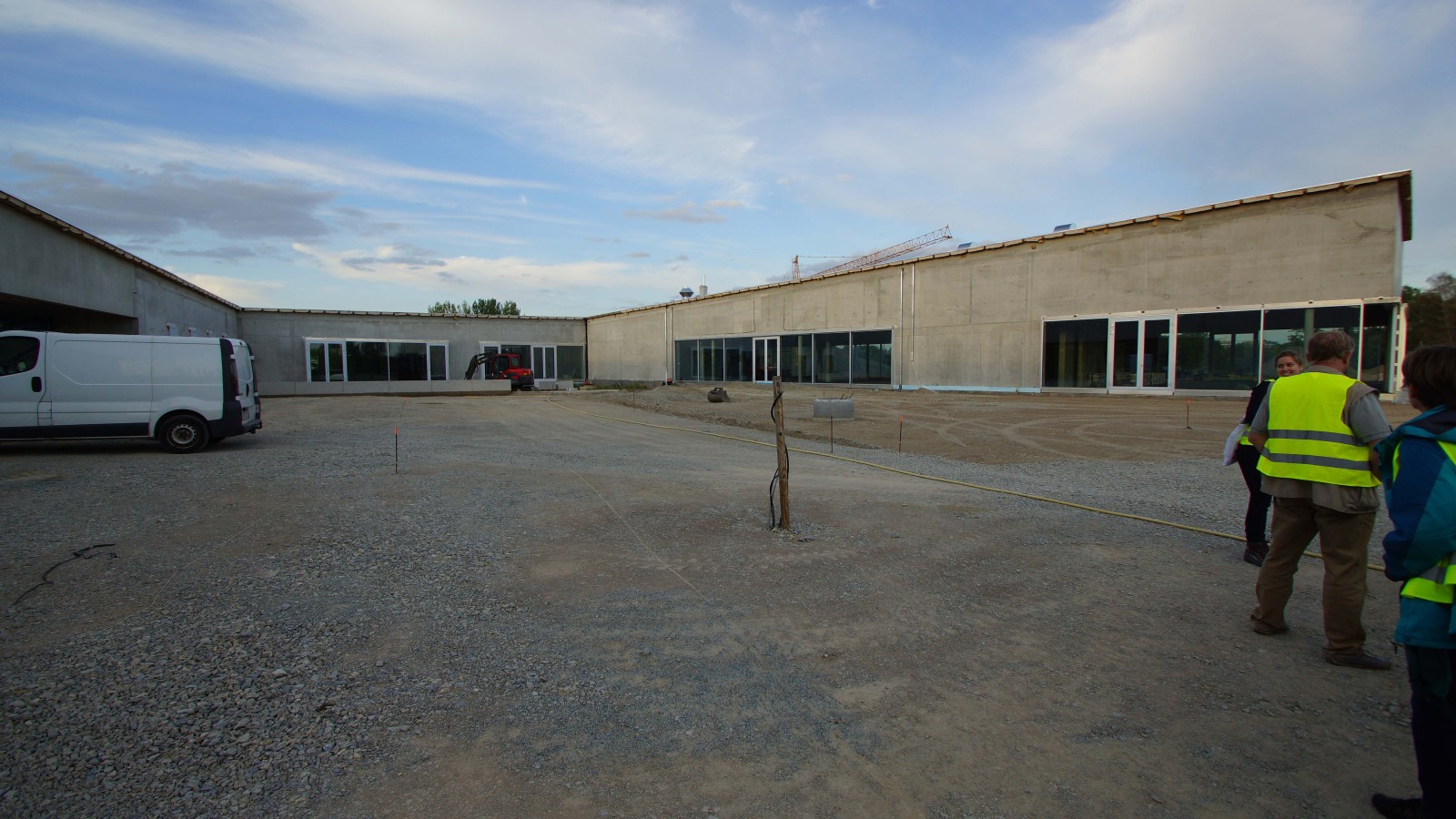 Baustelle Eingangsgebäude und Besucherzentrum vom Blumberger Damm.