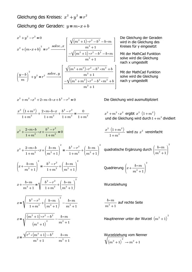Formelumstellung Gleichung Kreis mit Gerade_Seite_1